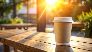 Kağıt Kahve Kupası Minimum Kafe Markalaşma Şablonu