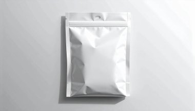 Poly Posta Torbası Üst Görünüm En Küçük Ticaret Paketleme Şablonu