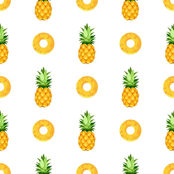 Ananassız desen, tropik olgun meyve.