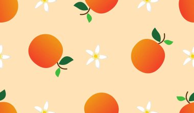Portakal meyveli kusursuz desen