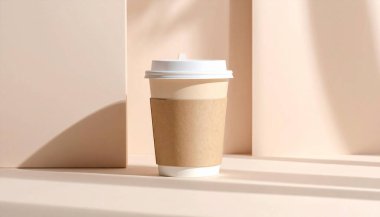 Pastel Kahve Kupası Model Video Temiz Kafe Marka Sunumu 4K