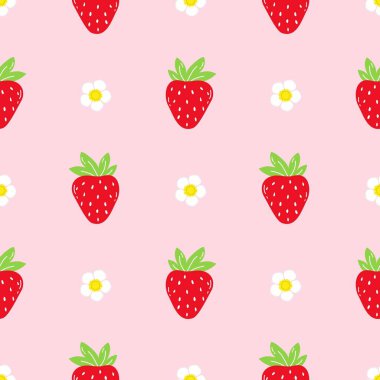 Tatlı çilekli kusursuz desen..