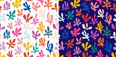 Karalama şekilleriyle belirlenmiş soyut renksiz desenler, Matisse esinlenmiştir. 