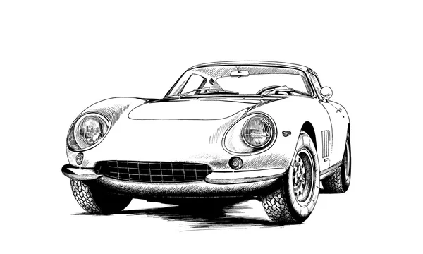 Retro car painted — Stock Photo, Image