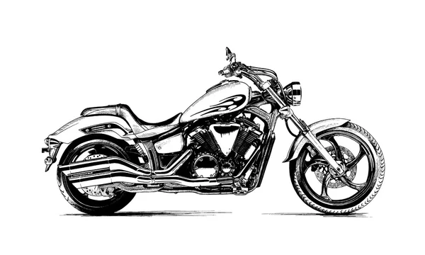 Motosiklet siyah ve beyaz boyalı