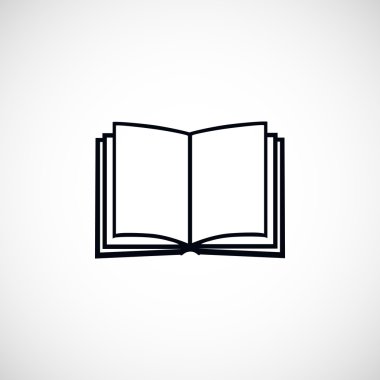 kitap simgesi beyaz arkaplanda izole edildi