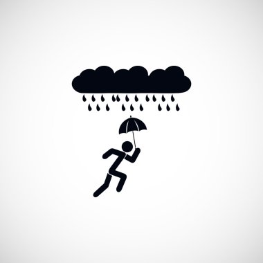 Yalnız yağmur simgesi