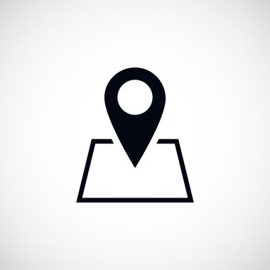 harita simgesi üzerinde toplu iğne