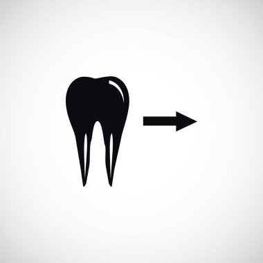 Diş yönü gösterir. simge. vektör