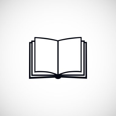 kitap simgesi beyaz arkaplanda izole edildi