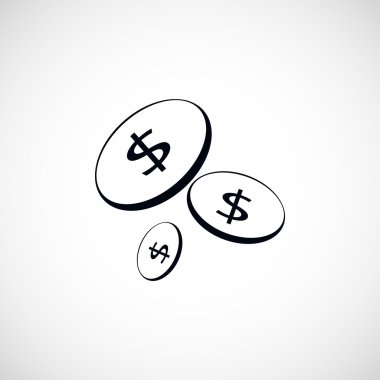 Düz para vektör simgesi 