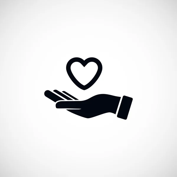 Ruce srdce ikony — Stock fotografie