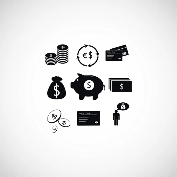 Icono de finanzas y dinero — Foto de Stock