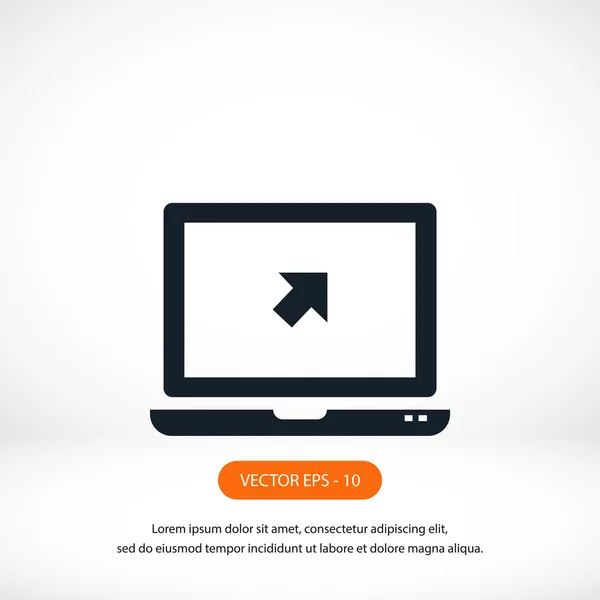 Het pictogram van de monitor van vector — Stockfoto