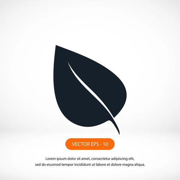 Leaf ikonen vektor — Stockfoto