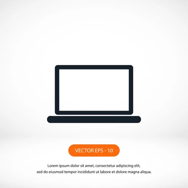 Laptop ikonen vektor — Stockfoto