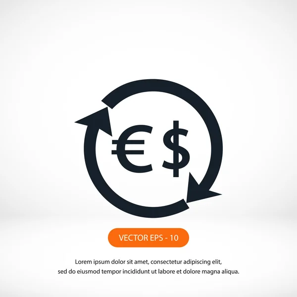 Money ikonen vektor — Stockfoto