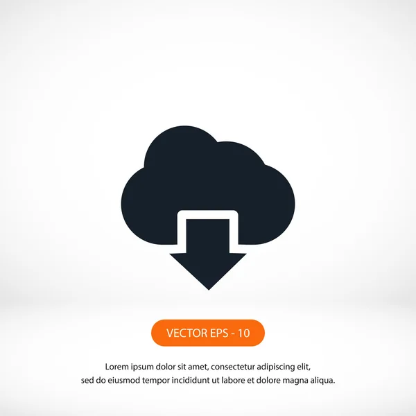 Cloud tecken ikonen — Stockfoto