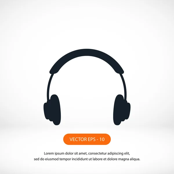 Headphone icon vector — Stock Photo, Image