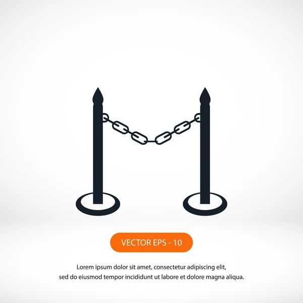 Barricade pictogram vector — Stockfoto