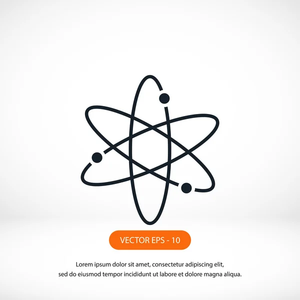 Schwarzes Atom-Symbol — Stockfoto