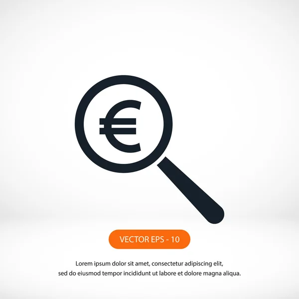 Sökikonen euron pengar — Stockfoto