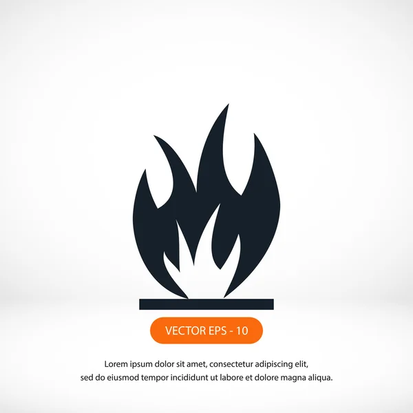 Icono de fuego vector —  Fotos de Stock