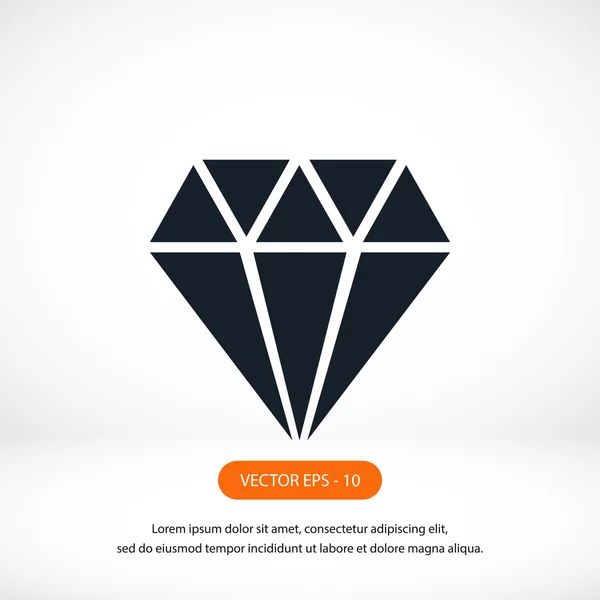 Ikona wektora diamentu — Zdjęcie stockowe