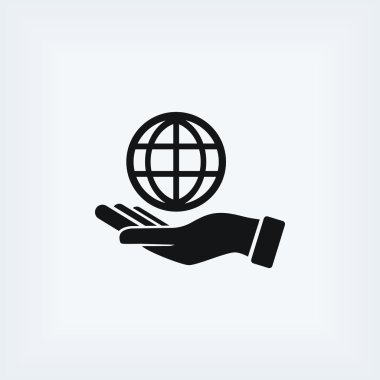 El ele tutuşan dünya - vektör simgesi