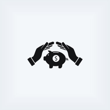 Kaydetme, kumbara vektör simgesi