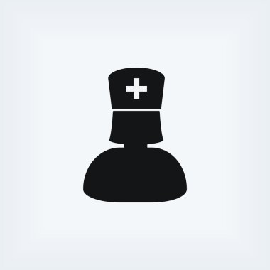 Hemşire simge vektör