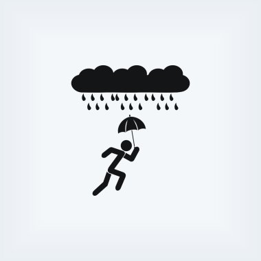 Yalnız yağmur simgesi