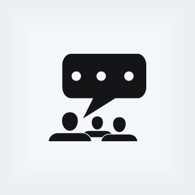 konuşma kabarcığı vektörü simgesi