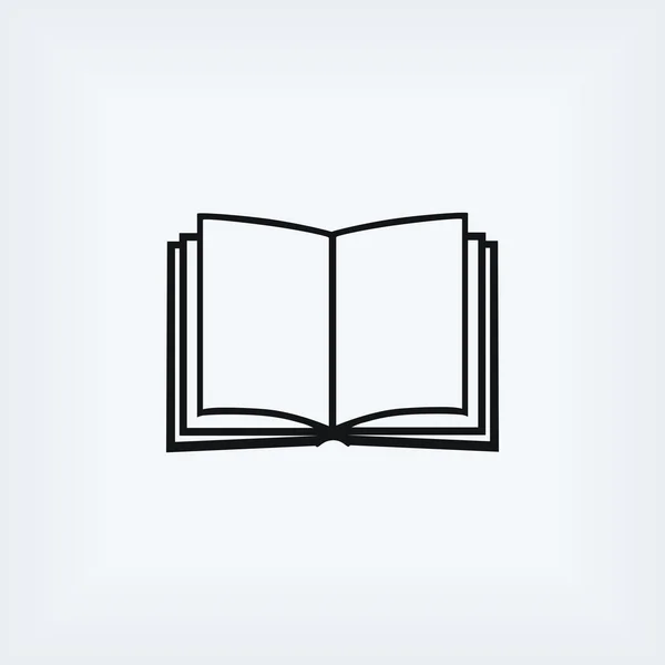 Bok ikon isolerad på vit bakgrund — Stockfoto