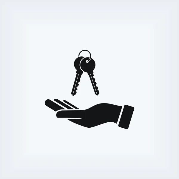 Hand with keys  icon — Stock Photo, Image