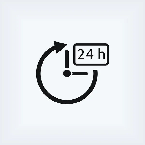 24 timmar ikonen vektor — Stockfoto