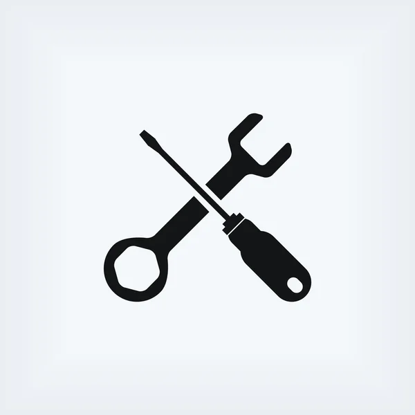 Screwdriver and wrench icon — Stock Photo, Image