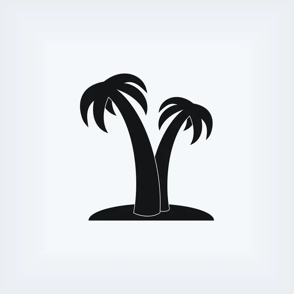 Palm tropiskt träd ikonen — Stockfoto
