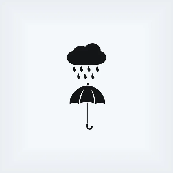 Icona nuvola e ombrello — Foto Stock