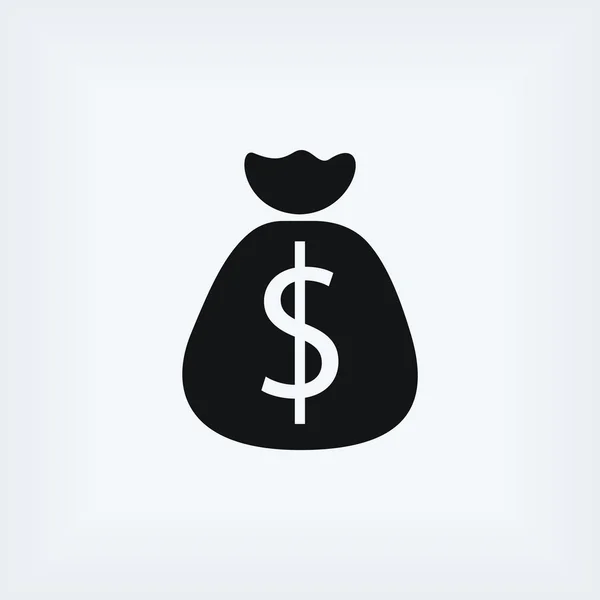 Geld tas teken pictogram — Stockfoto