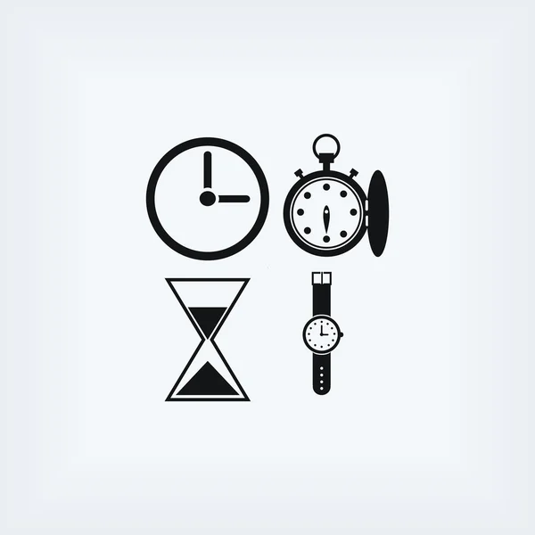 Relojes iconos vector —  Fotos de Stock