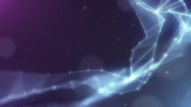 Pleksus ağ başlık sinematik arka plan soyut