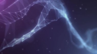 Pleksus ağ başlık sinematik arka plan soyut