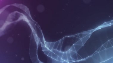 Pleksus ağ başlık sinematik arka plan soyut