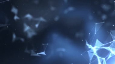 Pleksus ağ başlık sinematik arka plan soyut