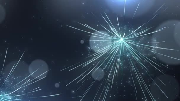 Particules poussière abstrait lumière mouvement titres cinématique fond — Video