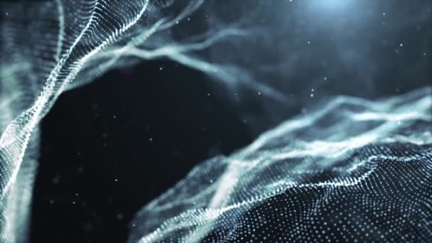 Toz parçacıkları soyut hareket ışık başlık sinematik arka plan — Stok video