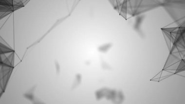 Pleksus ağ başlık sinematik arka plan soyut