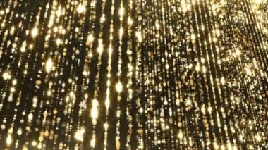 Parçacıklar altın glitter bokeh Ödülü toz arka plan döngü