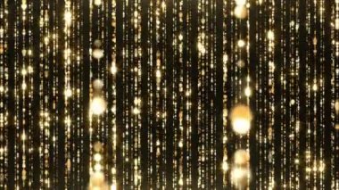 Parçacıklar altın glitter bokeh Ödülü toz arka plan döngü